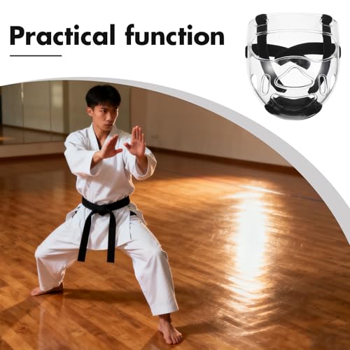 Toddmomy 2 Pack Taekwondo Face Guard Mask Detachable Full Face Protective Headgear for Karate Sparring Gear Kickboxing Training Martial Arts Protective Gear for Youth and Adults
