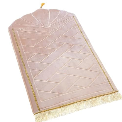 JE JOUE Prayer Rug Muslim Mat Islamic - Thickening Sponge Muslim Rug for Men Women Household Halal Prayer mat Eid Travel Ramadan（Camel） - color: Camel