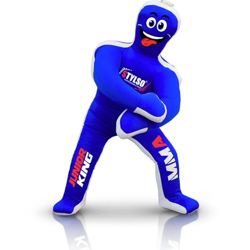 Unfilled Wrestling Dummy for Kids – Youth Grappling Dummy BJJ, MMA, Jiu Jitsu & Judo Training Partner – Durable Martial Arts Practice Buddy - color: Blue, size: 3ft / 36"
