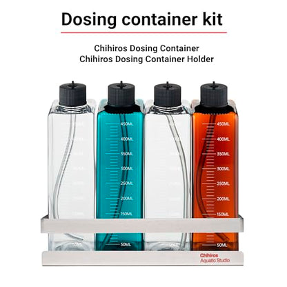 CHIHIROS AQUATIC STUDIO Dosing Container and Holder Kit - Precision Dosing for Aquarium Care - 450ml Plastic Dispenser