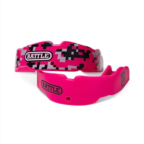 Battle Sports 2-Pack Mouthguard - Maximum Protection and Breathability, Strapless Braces-Friendly - Adult & Youth - Pack of 2 - color: Pink, size: Adult (Age 10 & Up)