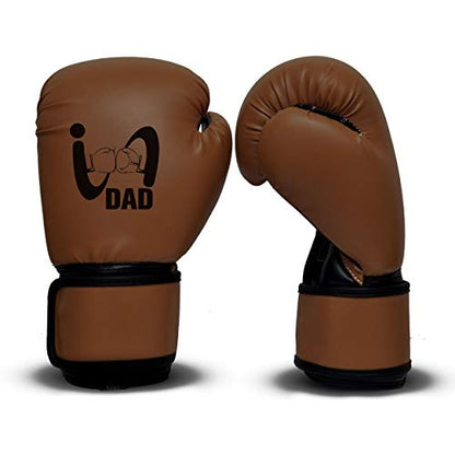 Ultimate - I Boxing Dad - Kids Boxing Gloves MMA Boxing Muay Thai Bag Work - color: Brown, size: 6 Oz