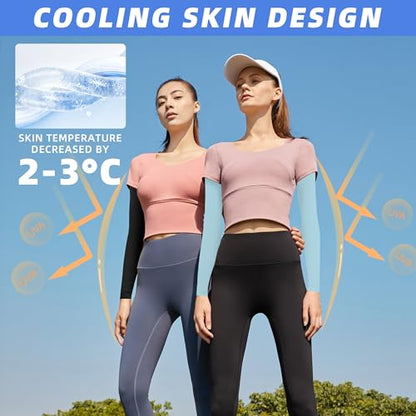 BHYTAKI UV 자외선 차단 팔 슬리브 6쌍, UPF 50 스포츠 쿨링 암 압박 슬리브 남성 여성 청소년용 - color: 블랙 1개+다크 그레이 1개+라이트 그레이 1개+라이트 블루 1개
