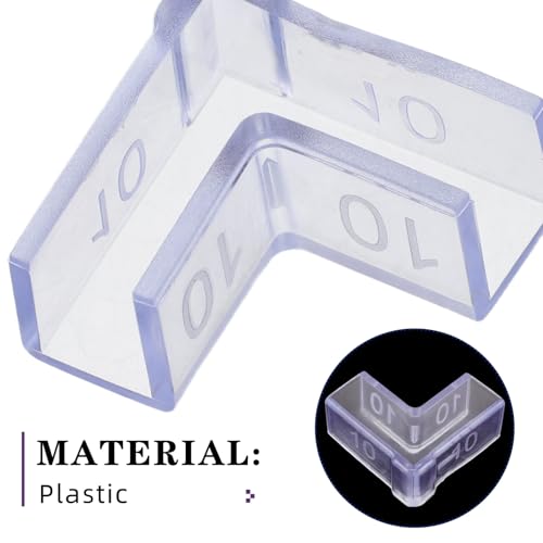 jojofuny 25pcs Soft Corner Protectors for Fish Tank Glass Edges 10mm Thick L-Shaped Aquarium Corner Guards for Babyproofing and Furniture Safety