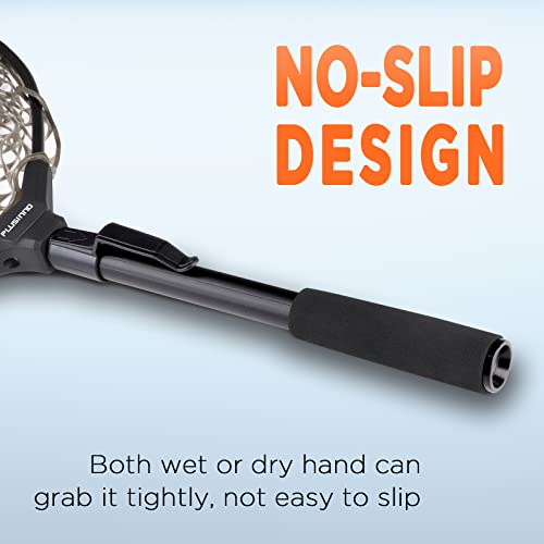 PLUSINNO Fly Fishing Net, Bass Trout Landing Net, Folding Fishing Nets Fresh Water, Safe Fish Catching or Releasing - color: 16 x 13 Hoop Size (28Extend Length)