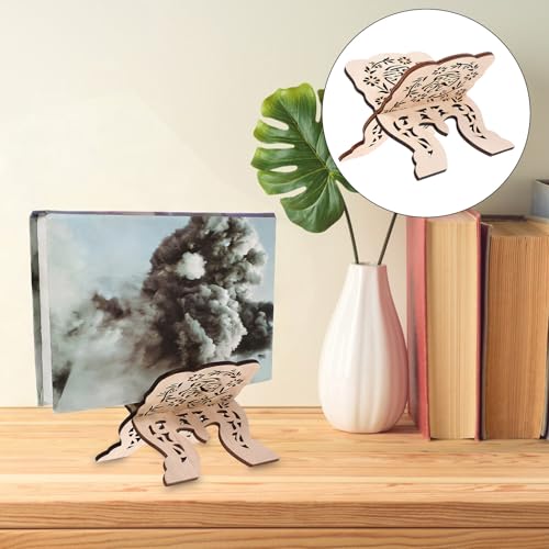 Cabilock Bible Reading Stand and Decorative Book Holder Wooden Desktop Rack for Quran and Bible Display, Desk Book Reading Stand for Religious and Holiday Table Decor