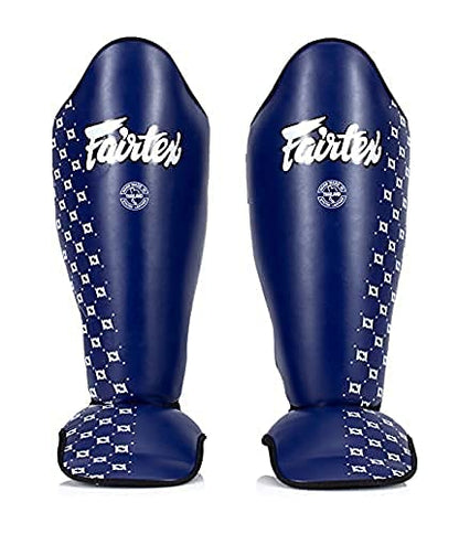 Fairtex SP5 남성, 여성, 아동용 무에타이 정강이 보호대 | 정강이는 프리미엄, 경량 및 내구성 | 훈련 또는 스파링 중에 정강이 부목을 방지하기 위한 확장된 보호 기능 - color: 블루., size: X-Large