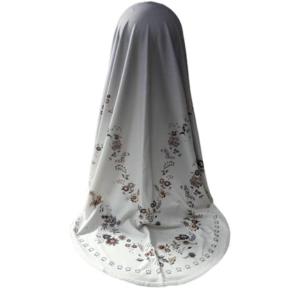 Instant Hijab For Women Ready To Wear Printed Floral Ombre Hijabs Islamic Abaya Turban Muslim Slip-On Khimar Hijab - color: 1# Light Purple