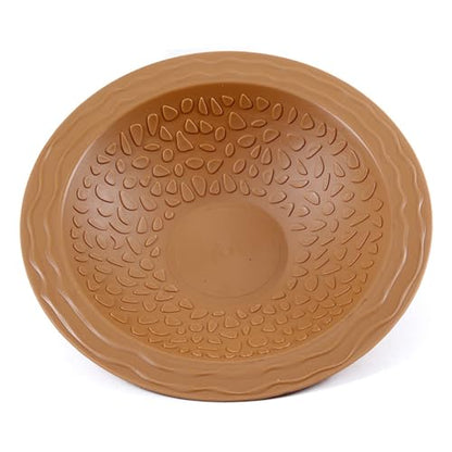 Turtle Bathing Pool Small for Reptiles & Amphibians - Resin Water Dish & Feeding Bowl with Gentle Slope - Safe for Turtles, Lizards, Frogs, Snakes (Yellow) - color: Yellow