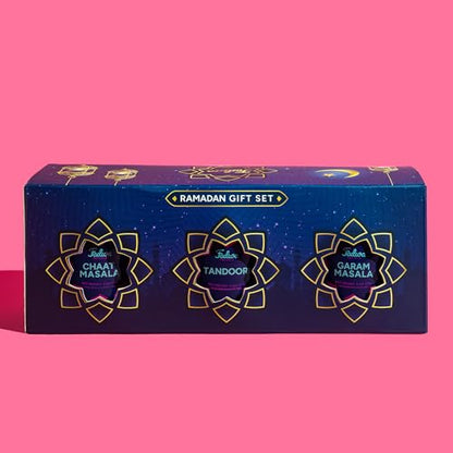 Fadwa Masala 3-Pack Ramadan & Eid Gift Set - Salt & Sugar Free, Authentic Desi Spices for Pakistani & Indian Cooking - No Artificial Ingredients - Gluten Free (Garam Masala, Tandoori, Chaat Masala)