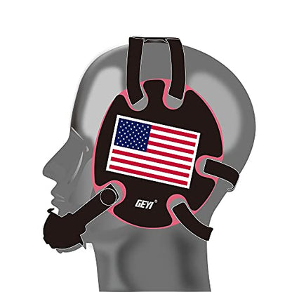 Wrestling Headgear with USA and Flag Wraps (Pink, Adult) - color: Pink, size: Adult