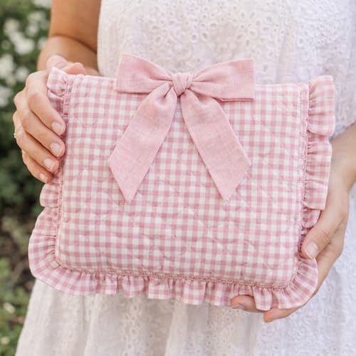 Honoson Quilted Bible Cover Case Book Sleeve,Pink Gingham - style: Pink Gingham