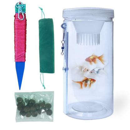 Portable and Plastic Aquarium Minnow&Small Fish Trap for Aquarium Children Fishing Outdoors,Durable Container Bait Trap Suitable for Fishing,Crab,Shrimp,Turtle - size: Small