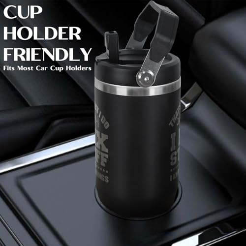 Funny Gifts For Men - That's What I Do I Fix Stuff and I Know Things Cup - 30oz Insulated Tumbler with Handle - Cool Fathers Day,Birthday Gifts for Grandpa,Husband,Uncle - color: Black-fix03