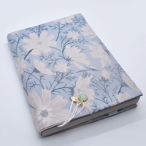 BLBMH 5x8 Book Cover | Handmade Non-Stretch Fabric Sleeve with Bookmark | for Paperback Bible Journal | Privacy Reading Gift for Women - Daisy - color: Daisy