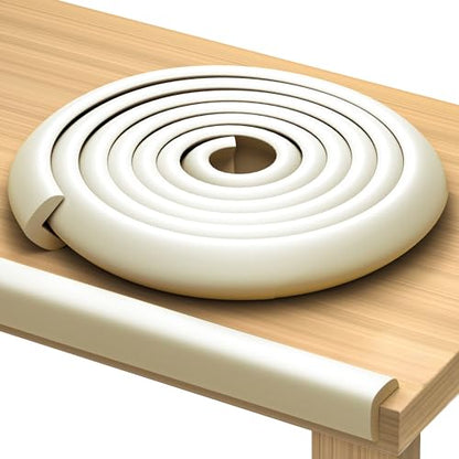 Furniture Edge Guards | 16ft Protective Protective Foam Cushion | Baby Child Proofing Set NonToxic for Table, Fireplace, Countertop | Beige - color: Beige, size: 16ft