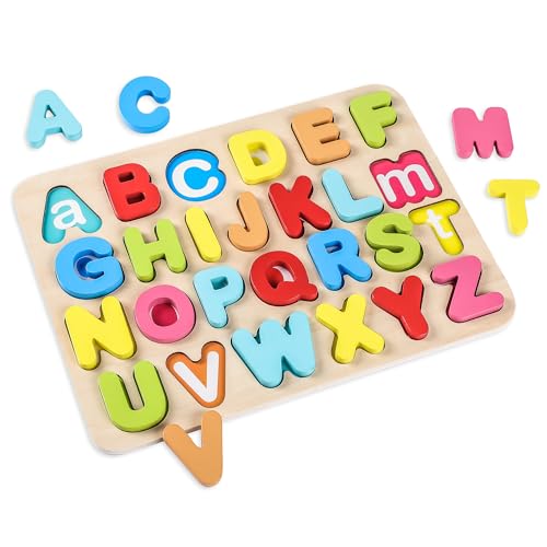 Aile Wooden Learning Alphabet Peg Puzzle Board Toys - style: Alphabet Puzzle