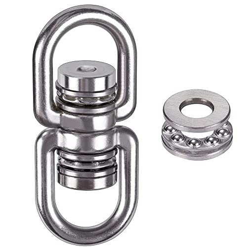 SELEWARE Heavy Duty Bearing Swing Swivel, 360° Rotation Hanging Accessory | Quiet Smooth Rotation, Supports Up to 1200LB, 1 Pack, Durable Design for Swings, Hammocks, Tire Swings and Heavy Bags - color: Swivel Only