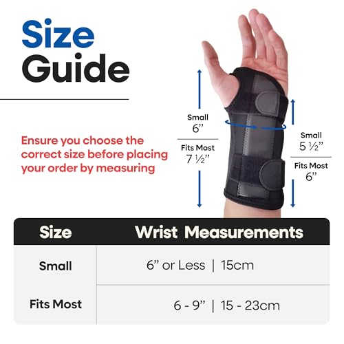 Carpal Tunnel Wrist Brace | Night Wrist Support Guard | Wrist Splint & Hand Brace | Carpal Tunnel Syndrome & Wrist Tendonitis Pain Relief with Forearm Compression | For Men & Women (Left Wrist Brace) - size: Fits Most, style: Left