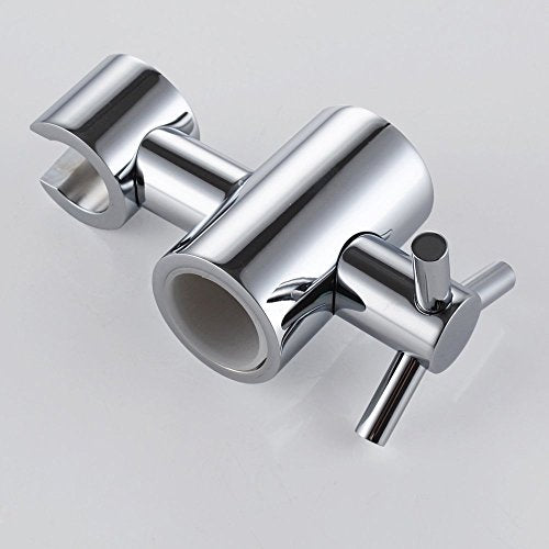 Solid Brass Replacement 25mm Hand Held Shower Bracket for Slider Height & Angle Adjustable Sprayer Holder on Slide Bar, Chrome