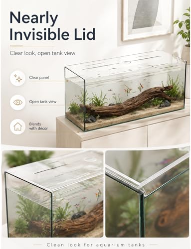 Transparent Fish Tank Lid with Air Slots, 0.12-inch Thick Anti-Jump Cover for DIY Aquariums, Perfect for Daily Fish Care (111x20cm) - size: 71x20cm