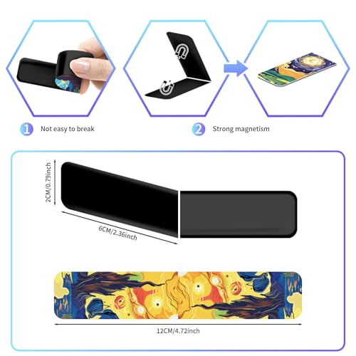 48 Pieces Magnetic Bookmarks Magnet Page Markers - Book Marks for Reading Women & Men with Storage Boxes - Cute Magnet Bookmark Clips for Reading Pleasure（Oil Painting） - size: 48, style: Oil Painting Style