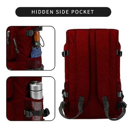 gym duffel bag backpack wrestling bag with shoe compartment 4 kinds of back method waterproof sports walking laptop - color: B-magenta Red