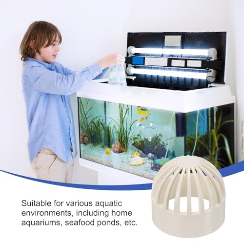 PATIKIL 2.5 Inch (63mm) Fish Cover Permeable Cap, 4 Pcs PVC Breathable Cap Aquarium Guard Fish Tank Intake Cover, White - color: White, size: 2.5Inch(63mm)