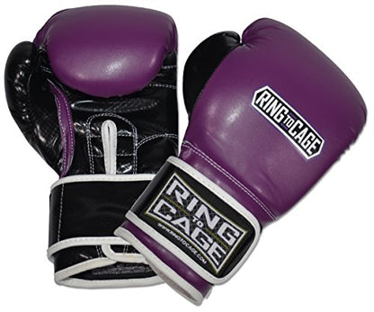 Gym Training Stand-Up Boxing Gloves - color: Purple/Black, size: Large weighs 16oz