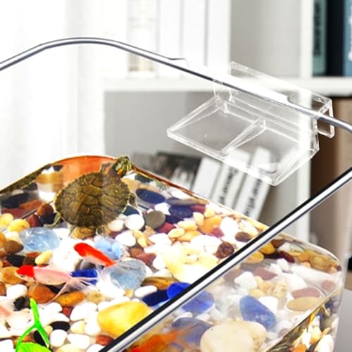 Yardwe 12 Pcs Acrylic Aquarium Lid Clips Durable Fish Tank Cover Holders Easy Installation Aquarium Accessories for Sturdy Tank Protection and Versatile Compatibility
