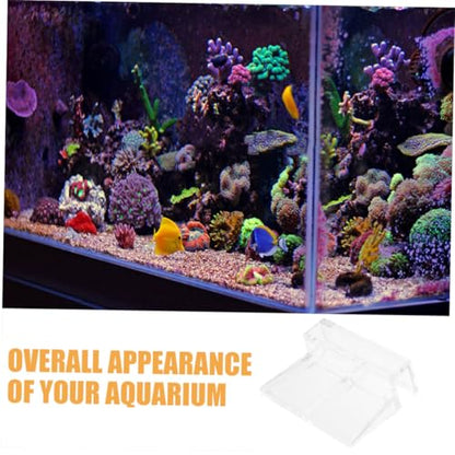 ERINGOGO 12pcs Rimless Aquarium Lid Clips Support Holder for Glass Covers Stable and Aesthetic Fish Tank Accessories