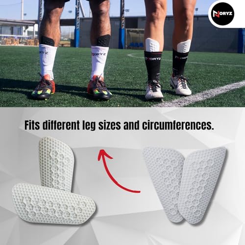 Soccer Shin Guards - Shin Guards Soccer Adult - Shin Guards Soccer Kids 10-12 - Kids Soccer Shin Guards - Silicone Shin Pads - by Noryz