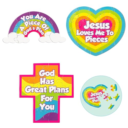 Haooryx Christian Christmas Jigsaw Puzzle - 12PCS Christian You are A Pieces of Gods Plan Piece Holiday Jigsaw Challenging Puzzle Perfect Kids Ages Buffalo Game Nights Preschool Learning Educational - style: Christian You are A Pieces of Gods Plan
