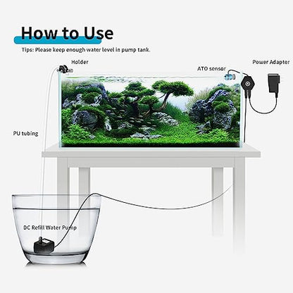 FZONE Aquarium ATO with Controller, QST2.0 Auto Top Off System for Saltwater Aquarium & Freshwater Aquarium