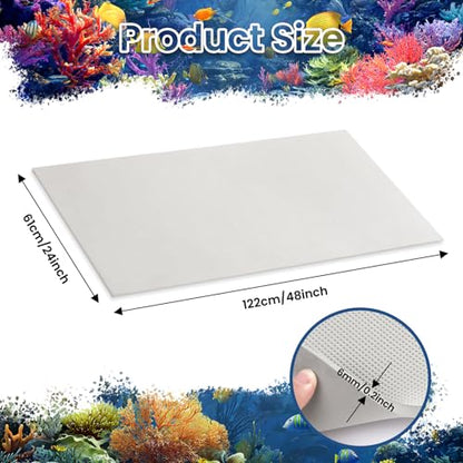 24 x 48 Inch Fish Tank Pad, 6mm Aquarium Leveling Mat, Gray | Water-Resistant Surface, Easy to Cut, Helps Cushion the Tank Base, Suitable for Aquariums and Terrariums - color: Gray, size: 24 x 48in