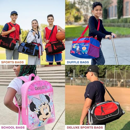 Personalized Sport Deluxe Duffel Bag With Custom Name & Text - Boxing - color: Black, style: Boxing 21 Inch