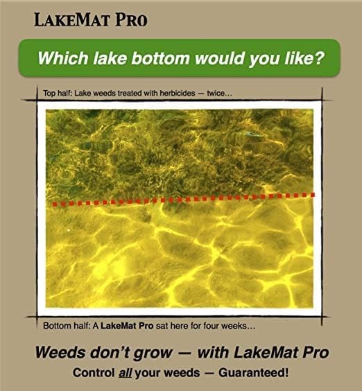 LakeMat-Pro - Lake and Pond Weed Mat for a Natural, Weed-Free Bottom – Easy and Safe Weed Control - size: XL (24 x 12 ft)
