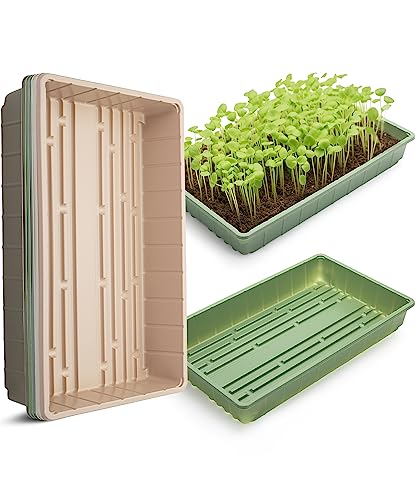 Mr. Pen- Seed Starter Trays, 5 Pack, 17"x10"x2.4" | Durable Plastic Growing Trays, Stackable and Reusable Seedling Starter Kits for Indoor, Outdoor, Greenhouse Gardening - color: Multicolor, size: 5 Pack