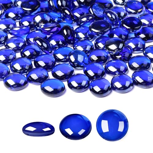 SUREAM Glass Beads for Vases, 1 LB Vase Fillers for Centerpieces, Vase Filler Beads for Table Fish Tank Aquarium Gravel Home Decoration(Deep Blue) - color: Deep Blue, size: 1LB