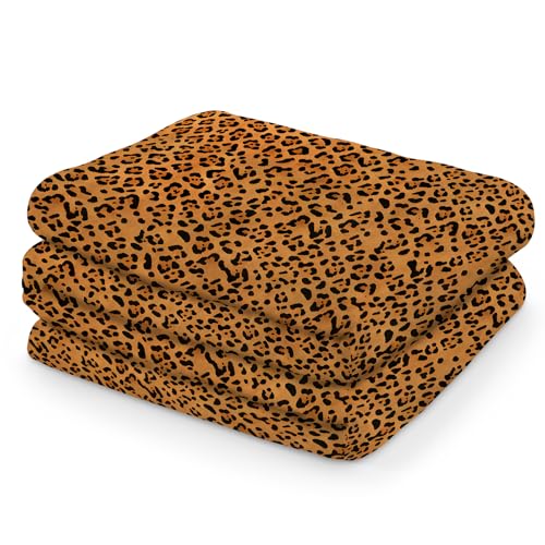 Leopard Print Throw Blanket, Soft Cozy Animal Print Blanket, Lightweight Decorative Cheetah Blanket for Couch, Bed, All-Season Use, 50 x 60 Inch - color: Classic Leopard Print, size: 50*60IN