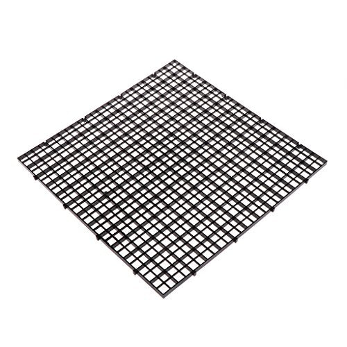 Aquarium Divider Tray Plastic Grid Aquarium Egg Crate Light Diffuser Fish for Tank Bottom Filter Plate 12x12 Inches Aquarium Heater Light Thermometers Gravel Sand Decorations Fish, Black - size: Black
