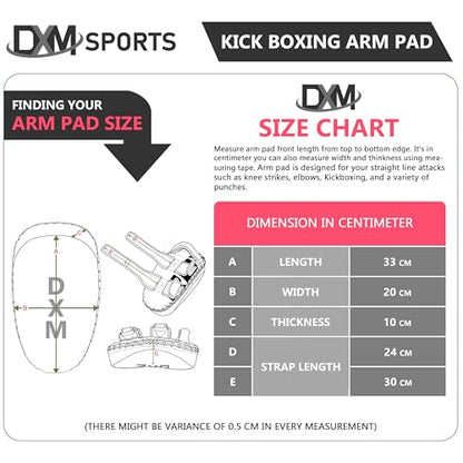 DXM SPORTS Muay Thai Pads Kickboxing Equipment Martial Arts Training Kick Pads for MMA, Taekwondo, Karate – Ideal for Kicks, Knees and Punches in Martial Arts Training (ONE PAD ONLY) - color: Black & Pink