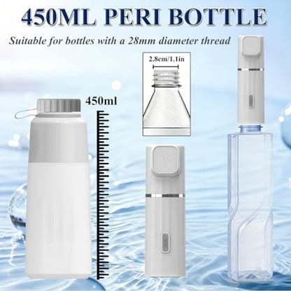 Portable Bidet for Travel,Portable Electric Bidet Sprayer Rechargeable 800Mah,450Ml Peri Bottle,Dual Spray Modes,Toilet Butt Washer for Women Men Postpartum Personal Hygiene