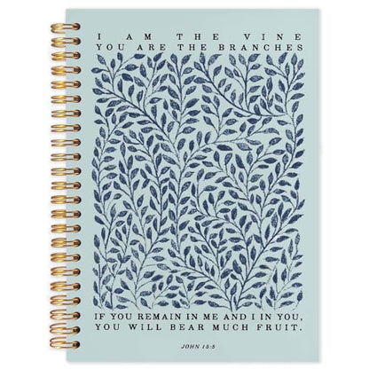 Likjad Christian Spiral Notebook Journal 5.5x8.3, Botanical Bible Scripture Journals for Writing, Religious Christian Gifts for Women, Bible Verse Hardcover Notebooks for Note Taking（BABY BLUE） - color: Botanical Bible Four