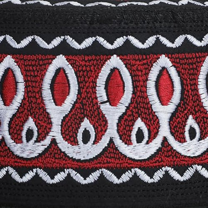 RUIXIA Men Boys Muslim Prayer Kufi Hat Skull Cap Embroidery Islam Kufi Headware takke Praying Beanie Hat Kofia Topi Hat - color: Wine Red--kids 7-10yrs