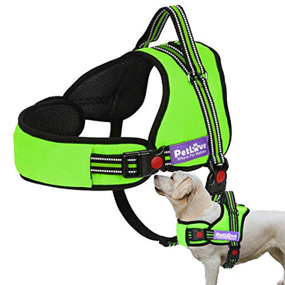 PetLove Dog Harness, Adjustable Soft Leash Padded No Pull Dog Harness for Small Medium Large Dogs, Green - color: Green, size: XXS