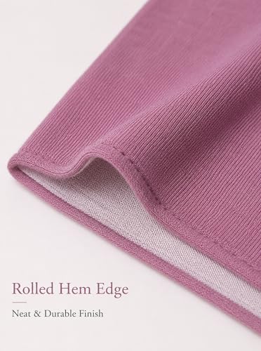Premium Stretch Cotton Gradient Scarf for Women, Soft Jersey Wrap Shawl, Lightweight Ombre Hijab for Everyday Wear - color: Mctlo2537-purplepink