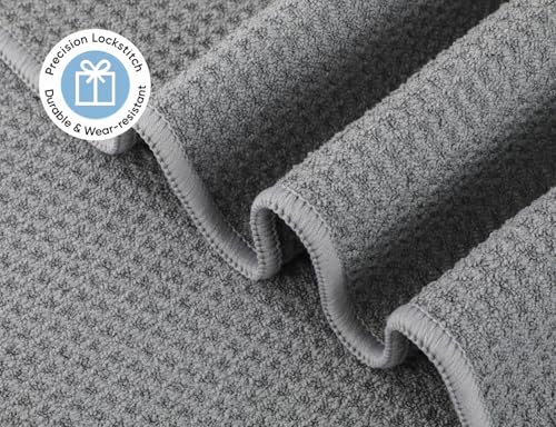 Microfiber Gym Towels 3 Pack, Quick-Drying Yoga Towels for Sport, Workout Equipment, Home and Gym, 16 Inches x 27.5 Inches - color: Blue+purple+grey