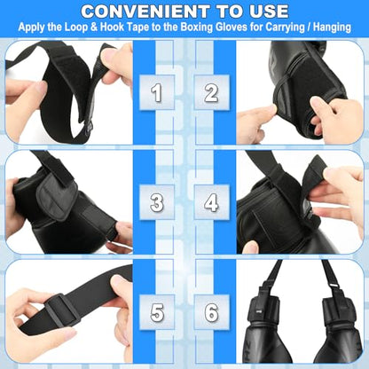 Cosmos Boxing Gloves Carrying Strap Boxing Gloves Adjustable Travel Carrier Shoulder Strap Leash Boxing Gloves Hanging Sling Leash for Carrying & Hanging Boxing Gloves, Training & Punching Bag Gloves