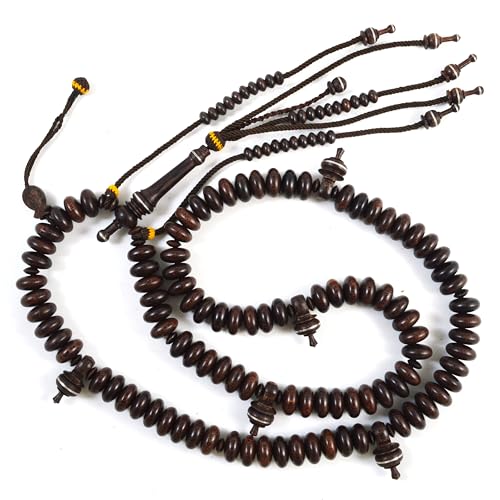 Limited Edition Large Polished Tamarind Wood Handmade Sufi Tijani Prayer Beads